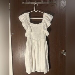 NWT Altar'd State CAMILLA White Ruffle Mini Dress